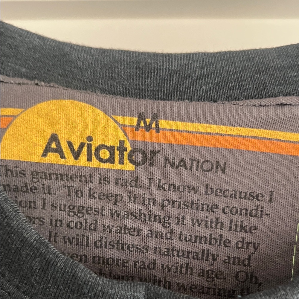 Aviator Nation charcoal gray Crewneck with Vibrant Logo - Picture 2 of 3